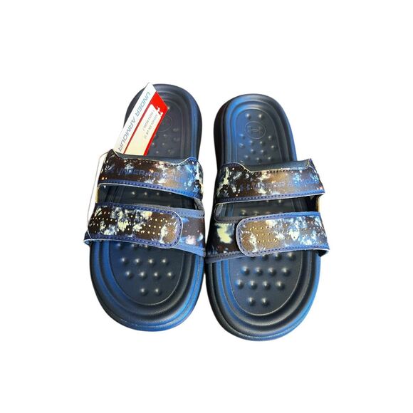 Under Armour woman’s 10 Ansa Studio blue galaxy Graphic Slides new - Picture 1 of 5